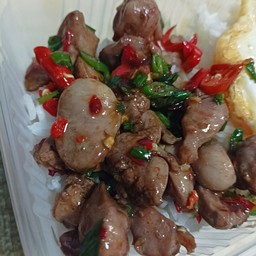 ขัาวเครื่องในคั่วพริกเกลือ