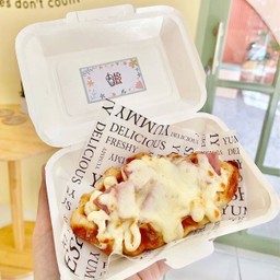 Croffle แฮม+ชีส