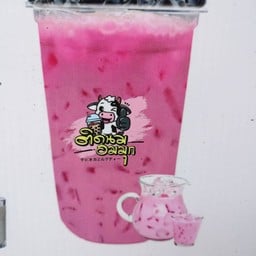 นมชมพูเย็นไข่มุก