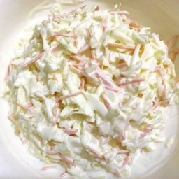 White cabbage salad with mayonnaise