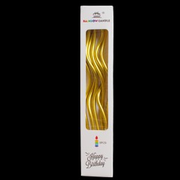 เทียนเกลียวคลื่น สีทอง