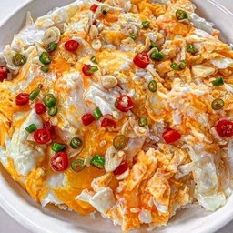 ⭐️39ข้าวไข่ข้น - สาขารามคำแหง ข้าวไข่ข้น+ไก่ทอดซอสเกาหลี