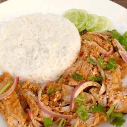 ข้าวยำไก่แซ่บ+น้ำซุป