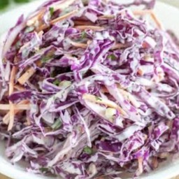 Purple cabbage salad with mayonnaise