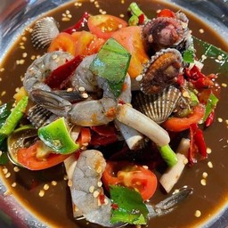 ตำสายบัวกุ้งสด