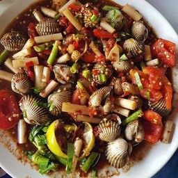 ตำสายบัวหอยแครง