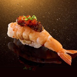 ข้าวปั้นหน้ากุ้ง ซอสฟัวกลาส์