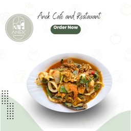 (กับข้าว)ผัดผงกระหรี่ทะเล