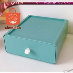 สีเขียว กล่องลิ้นชักเก็บของ 2ชั้น