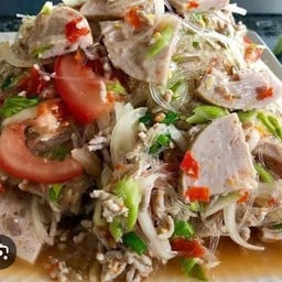 ยำวุ้นเส้นหมูสับหมูยอ