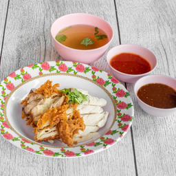 ไก่ต้ม  ไก่ทอดสับธรรมดา