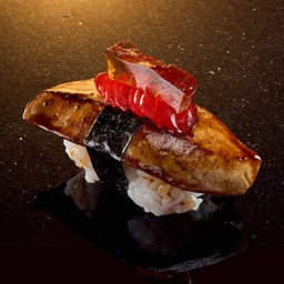 ข้าวปั้นหน้าฟัวกราส์ ซอสพอนสึเจลลี่