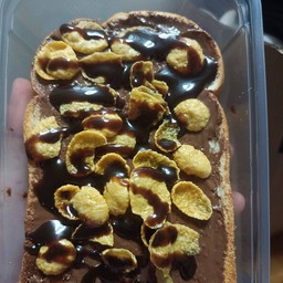 ปังปิ้ง นูเทล่า ซีเรียลนม ราดช็อคนม