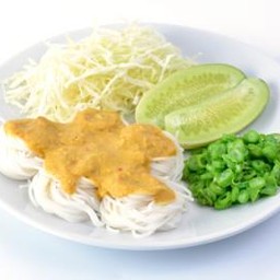 ขนมจีนน้ำยากะทิใต้แท้(ไม่มีลูกชิ้น)