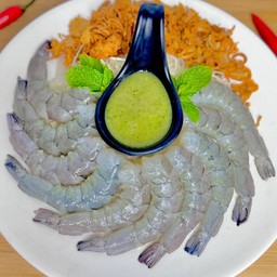 กุ้งแช่น้ำปลา 10-13 ตัว (ชุดกลาง)