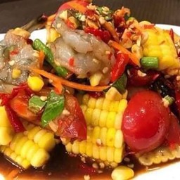 ตำข้าวโพดปลาร้ากุ้งสุก