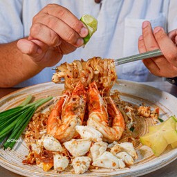 ผัดไท เนื้อปู+กุ้ง