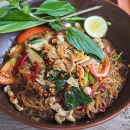 ตำซั่วเส้นเล็กกากหมู  
