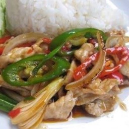 ข้าวผัดพริกหยวกหมู