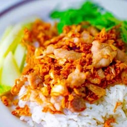 ข้าวหมูกระเทียม