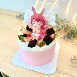 ครึ่งปอนด์ เค้กนางฟ้าสีชมพู