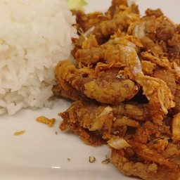 หมูทอดกระเทียม(แห้ง)