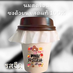นมสดร้อน รสจืด [แก้ว 8ออนซ์]
