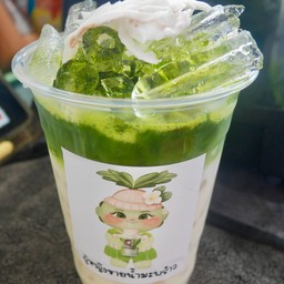 ชาเขียวมะพร้าวนมสดเย็น ขนาด 16 ออนซ์