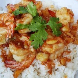 ข้าวกุ้งผัดน้ำมันหอย