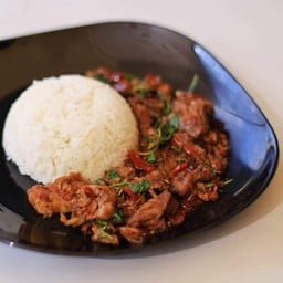 กะเพราเนื้อ ตลาดงามวงศ์วาน