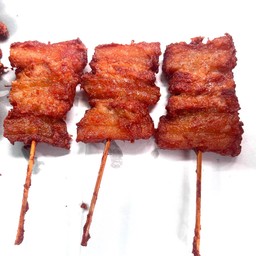 หมูติดมัน เสียบไม้