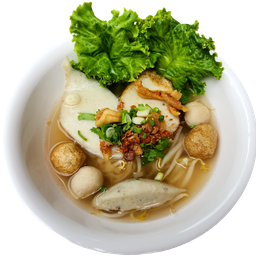 ก๋วยเตี๋ยวลูกชิ้นปลา ( น้ำใส )