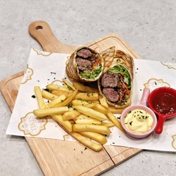 Lamb kebab wrap