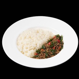 [เนื้อแท้] ข้าวกะเพราเนื้อบด