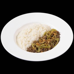 [เนื้อแท้] ข้าวเนื้อบดผัดพริกหนุ่ม