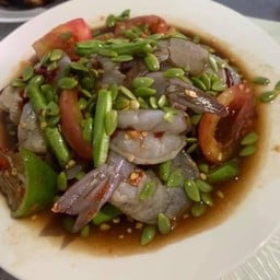 ตำเกาเหลากุ้งสด