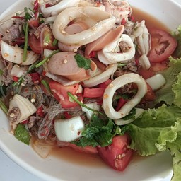 ยำวุ้นเส้นทะเลรวม