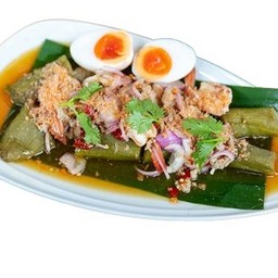 ยำมะเขือยาว+ไข่ต้ม