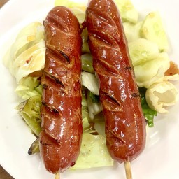 ใส้กรอกหนังกรอบปิ้ง 1 ไม้