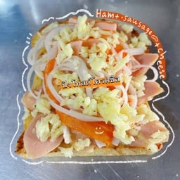 ปังโทสต์ไส้กรอก+ปูอัด ชีส