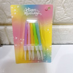 เทียนสีพาสเทลสั้น