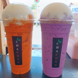 คู่ความอร่อยชาไทยครีมชีสเผือกครีมชีส