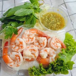 เมี่ยงกุ้งลวก