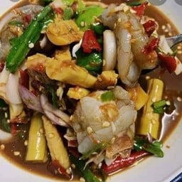 ส้มตำหน่อไม้กุ้งสด