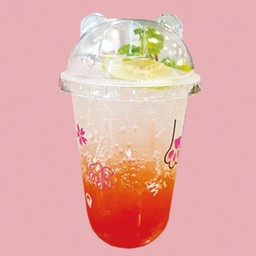 ชาสตรอว์เบอร์รี่ส้มสับปะรด โซดา Strawberry Orange Pineapple Tea or Soda 8003