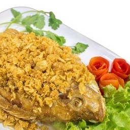 ปลาทับทิมทอดกระเทียม