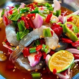 ตำยำแซ่บกุ้งสด