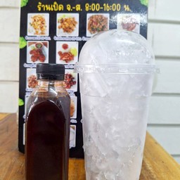 ชาดำเย็น +น้ำแข็ง1แก้ว