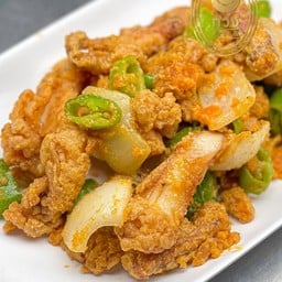 ปลาหมึกทอดไข่เค็มที่เฮียชอบ