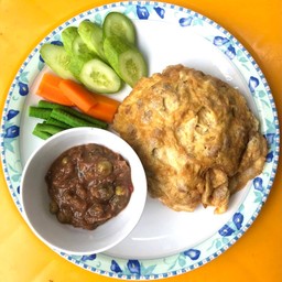 ข้าวไข่เจียวน้ำพริกกะปิ